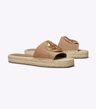 Woven Double T Espadrille Slide