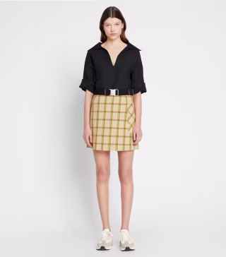 Yarn-Dyed Twill Club Skirt