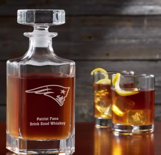 NFL Patriots personalized decanter