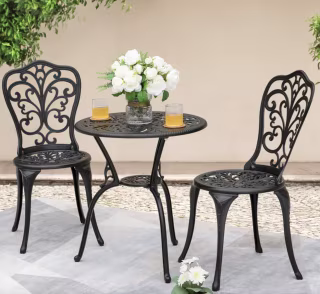 2 Person Aluminum Bistro Set