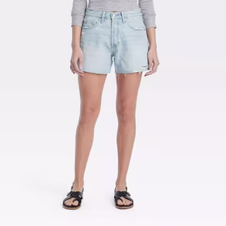 Mid-Rise 90's Baggy Jean Shorts