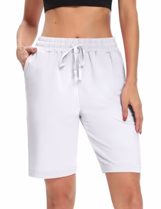 Women's Loose Drawstring Lounge Bermuda Shorts