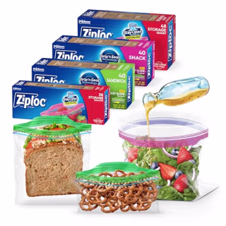 Ziploc Food Storage and Sandwich Bags Variety Pack