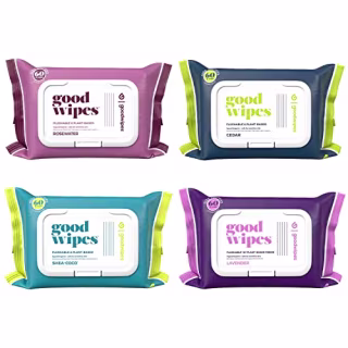 Goodwipes Flushable & Plant-Based Wipes with Botanicals