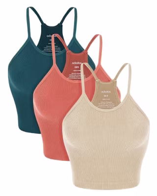 Rib-Knit Crop Tank Tops