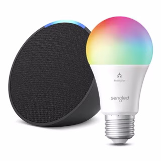 Echo Pop with Sengled Smart Color Bulb