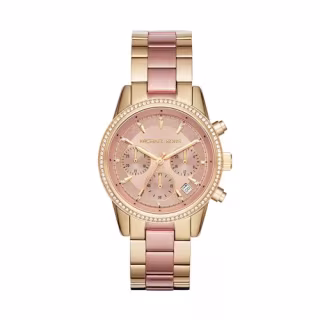 Ritz Chronograph Rose Gold-Tone Stainless Steel Women's Watch