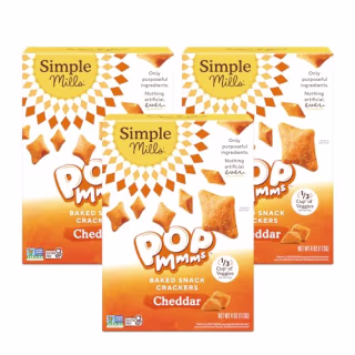 Simple Mills Pop Mmms Cheddar Baked Snack Crackers