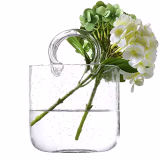 Clear Glass Bag Vase