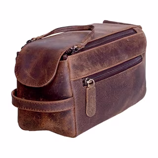 Komalc Leather Dopp Kit