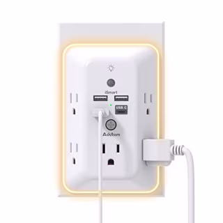 Surge Protector Outlet Extender with Night Light