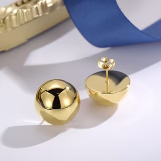 Half Ball Stud Earrings