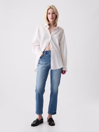 High Rise Cheeky Straight Jeans
