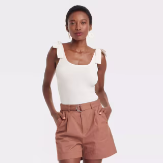 Slim Fit Rib-Knit Tank Top