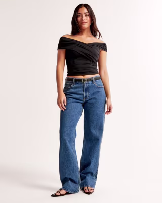 Abercrombie & Fitch Curve Love Low Rise Baggy Jean
