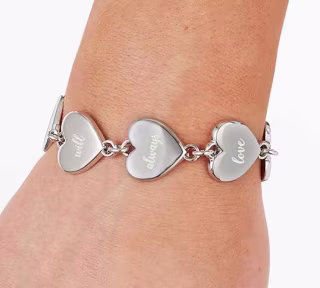 Loving Message Personalized Heart Bracelet
