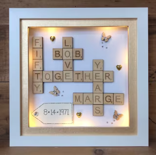 Customized Scrabble Family Name Box Frame