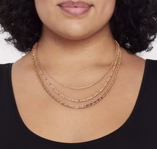 A New Day Multi-Strand Link Chain Necklace