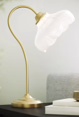 Glass Petal Shade Table Lamp