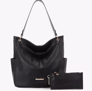 Montana West Stone Washed Leather Hobo Purse