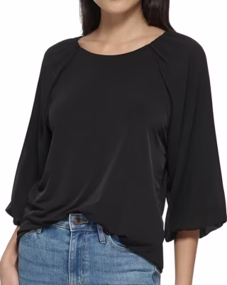 Calvin Klein Women's Lantern Sleeve Blouse
