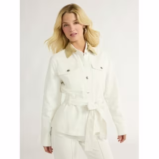 Belted Cotton Utility Jacket