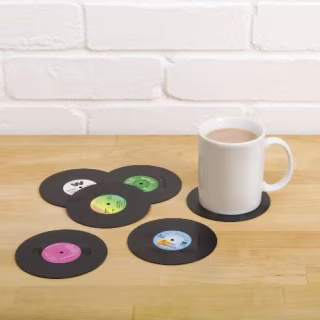 Retro Vinyl Coasters