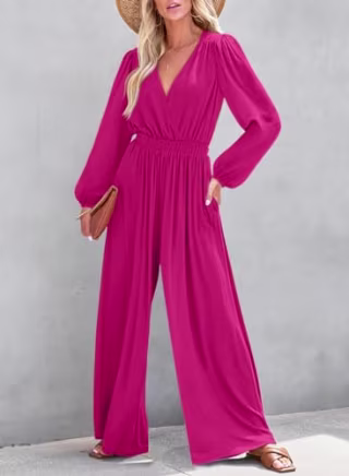 Lantern Long-Sleeve Jumpsuit
