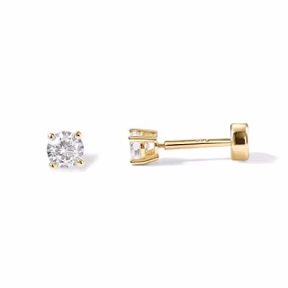 Cubic Zirconia Stud Flat Back Earrings