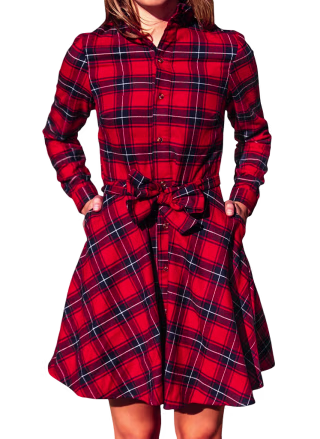 Kiel James Patrick Apple Pie Skillet Flannel Dress