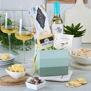 Wine and Snacks Gift Basket