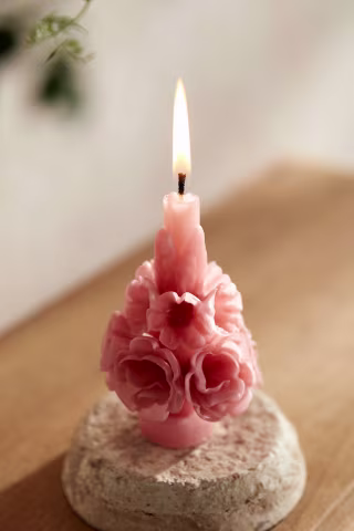 Floral Taper Candle