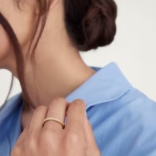 Duo Beaded Stacker Ring