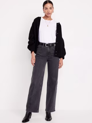 Extra High-Waisted Sky-Hi Wide-Leg Jeans