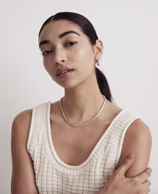 Bezel Set Crystal Necklace