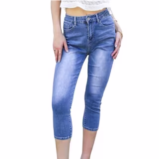 Slim Fit Capri Jeans