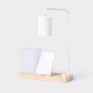 Desk Lamp with Wireless Charging and Storage