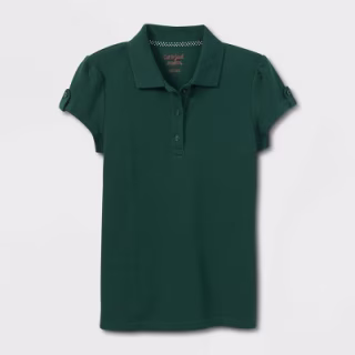 Girls' Short Sleeve Interlock Uniform Polo Shirt