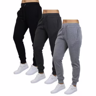 Loose Fit Fleece Joggers (Set of 3)