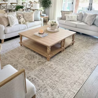 Maeve 5'3" X 7' Tan Geometric Area Rug
