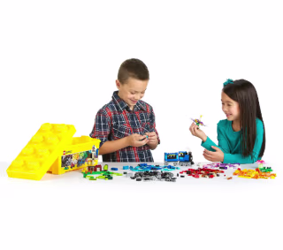 Kids playing with Legos. 