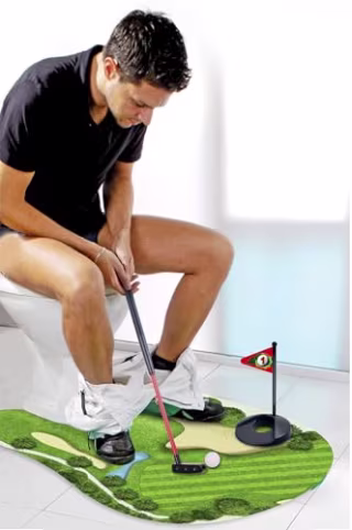 Goodlysports Toilet Golf Game-Practice Mini Golf
