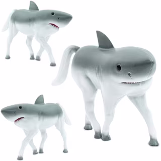 Horse & Shark Hybrid Animal Figurine Toy