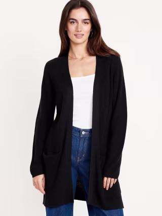 Open-Front Longline Sweater