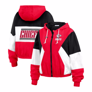 Color Block Windbreaker Jacket, Chiefs