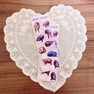 Moo Deng Sticker Sheet