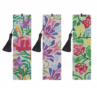 Michaels Vintage Floral Diamond Art Bookmark Kit