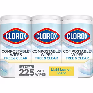 Clorox Free & Clear Compostable Cleaning Wipes