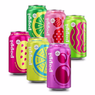 Poppi Sparkling Prebiotic Soda Party Starters Variety (12 Pack)
