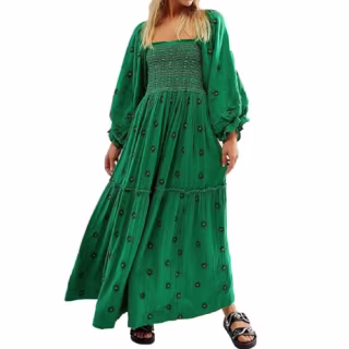 Floral Embroidered Maxi Dress